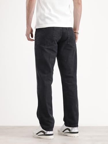 Image of WROGN Men's 100% Cotton Jeans | Solid | Anti Fit