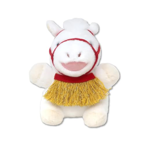 干支ぽちゃシリーズ うまのこ ぬいぐるみ しろ|2026年 干支 午年 馬 かわいい 正月 飾り ギフト 内藤デザイン研究所