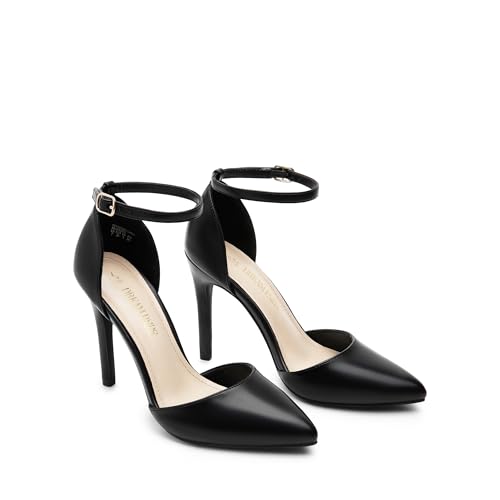 Image of DREAM PAIRS Women's High Stiletto Dress Heels Pumps | Closed Toe Pointed Toe Ankle Strap Dress Comfortable Pumps Shoes for Wedding Party Birthday Dancing