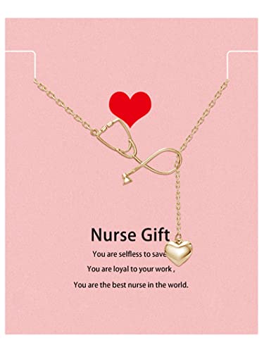 Nursing Graduation Gift: Initial Nurse Necklace for Women - Unique Graduation Gift for Female Nurses