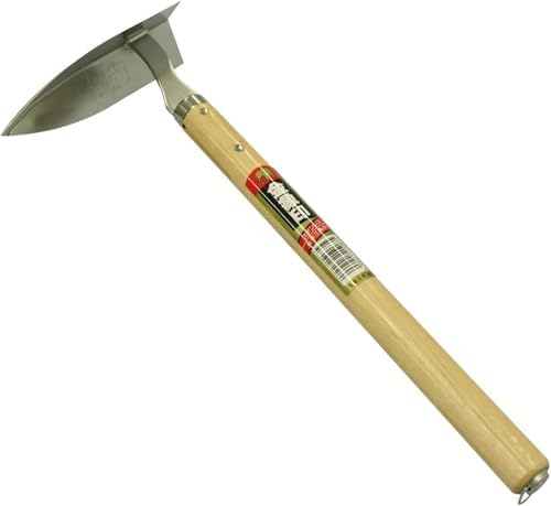 Asaka Japanese Garden Landscaping Triangle Hoe with Stainless Steel Blade & Wood Handle image 2