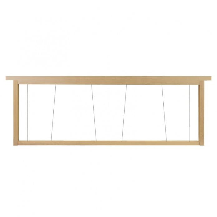 Cadres droits en bois avec fil vertical pour hausse Dadant, lot de 10