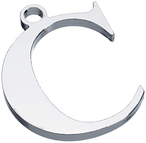 Preisvergleich Produktbild tradeNX Schlüsselanhänger Buchstabe C Hochwertiger Anhänger aus Edelstahl für den Schlüsselbund ca. 3 cm