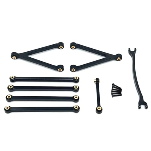 RC�X�e�A�����O�o�[ For FMS 1/24 FCX24M For Camel Cup D90 D110 ���^���A�b�v�O���[�h�v�����b�h �����[�g�R���g���[���J�[�����p�[�c�A�N�Z�T���[(Black)