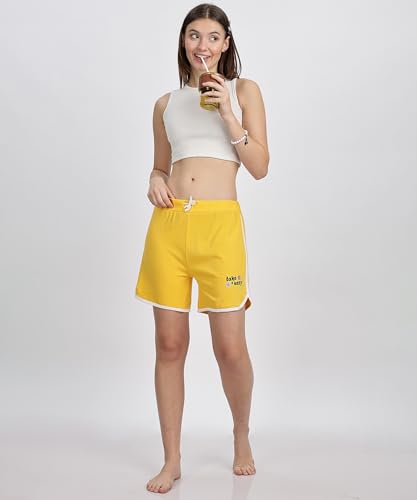 Image of SHODOX 100% Cotton Women Casual Shorts - Printed Short for Gym, Yoga, Cycling, Dance, Summer - Regular Fit (Pack of 2)