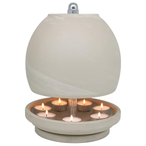 HP-TLO Kugel Serie Granit K-W-XXL-28/18 7 Kerzen Teelichthalter Terrasse Balkon Cover