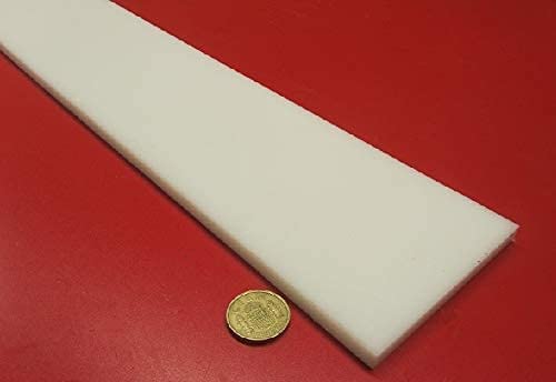 White HDPE (High Density Polyethylene) Rectangular Bar .375