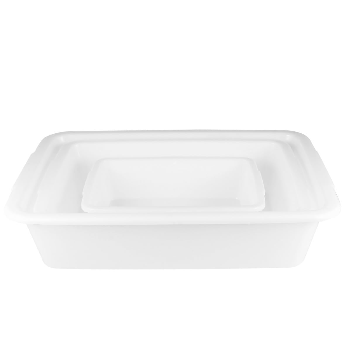 CHILDWEET Set di 3 Vassoi Reagenti in Plastica Bianca Resistenti ad Acidi e Alcali, Design Compatto e Pratico per Laboratorio di Chimica