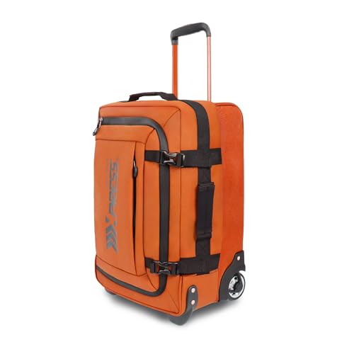 20'' Rolling Duffle Bag w/Wheels,Rolling Duffle Bag w/Handle,Carry on Luggage Travel Duffle Bags for Man Women（20,Orange）