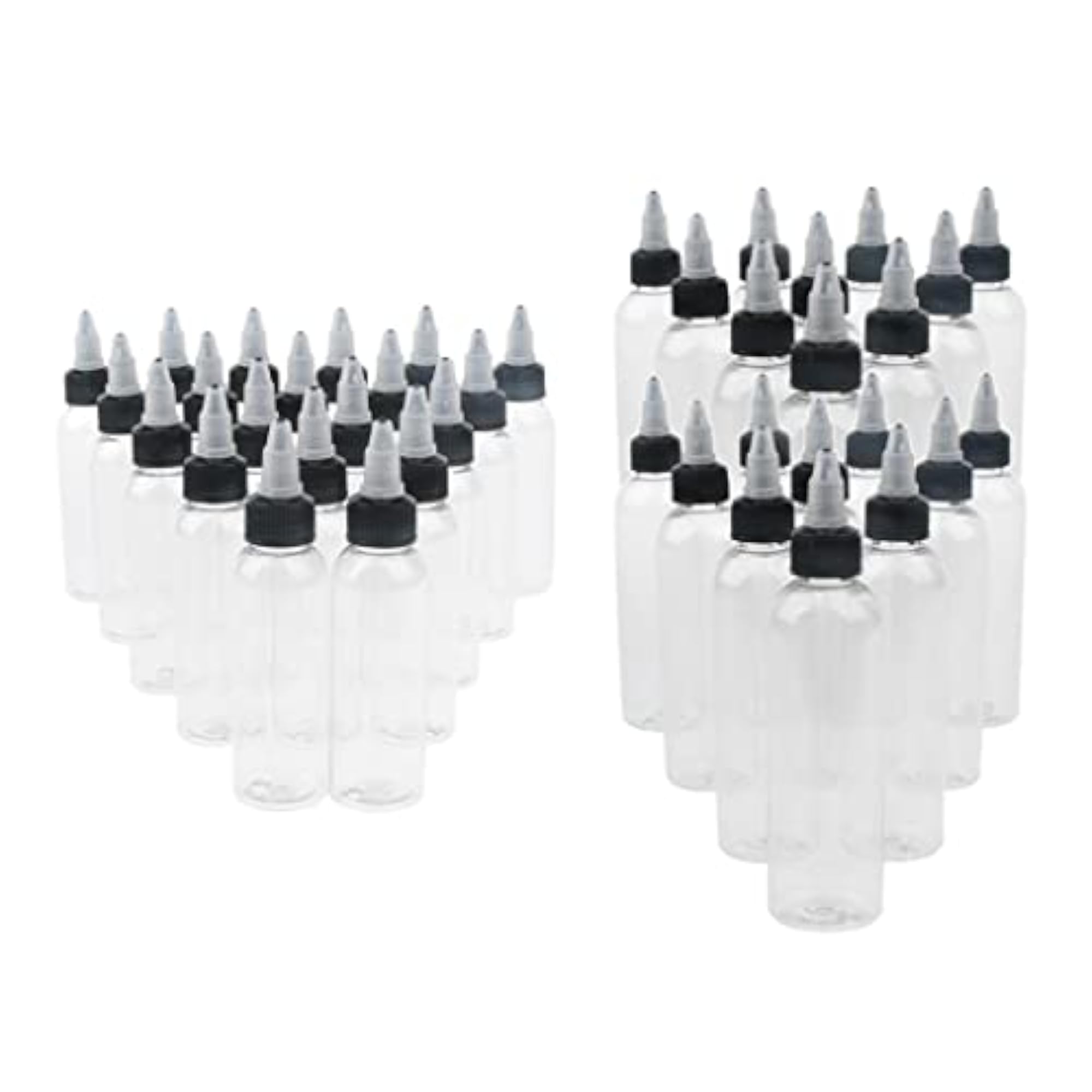 40x Clear Empty Squeeze Bottles, 120ml