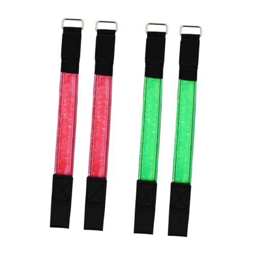 JOINPAYA 4Pcs LED Glowing Armband Rechargeable Reflective Running Gear for Night Safety Comfortable Fit for Runners Lightweight Includes Bands High Visibility Gear for Jogging and Walking