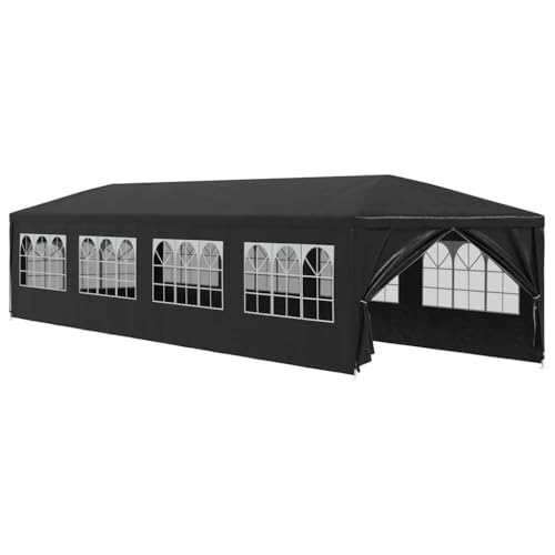 vidaXL Partyzelt 3x12 m Anthrazit Pavillon Gartenzelt Bierzelt Gartenpavillon