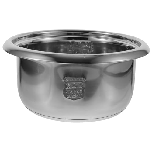VALICLUD Olla Arrocera Interior Inoxidable Reemplazo para Cocción de Arroz y Sopa Accesorio Multiusos para Cocina