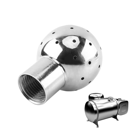 Générique Tank Cleaning Ball - Self-Cleaning | Lubricating Rotating Nozzle | DN15 1/2 Inch Stainless Steel Spray Ball | For Food Pharma Biotech Industries, Anti-Rust & Hygienic Polished Finish