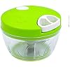 Multi-function Hand Held Vegetable Shredder Slicer Cutter Powerful Manual Pulling Food Chopper Cutting Various Foods Nuts Pesto (Green)