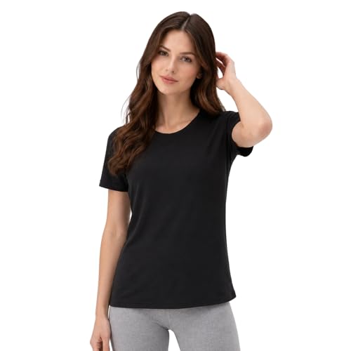 Merino Protect 100% Merino Wool T Shirts Women Crew Neck Tops Short Sleeve Odor Resistance Base Layer Travel Hiking Tee Shirt