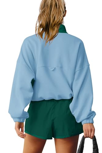 Nirovien Womens Workout Sets Athletic Short Sweat Set Activewear 2 Piece Outfits Pullover Sweatshirt and Shorts4