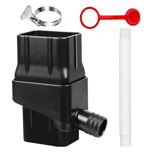 Sionhiuo de recolección de agua de lluvia, desviador de barril de lluvia, ajustable, respetuoso con el medio ambiente, desviador de recogida de agua de lluvia para tubos de caída estándar de 2