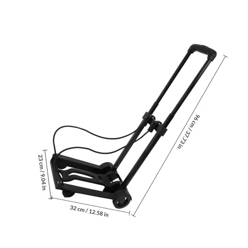 Carretilla plegable compacta con 2 ruedas y ganchos miniatura 2