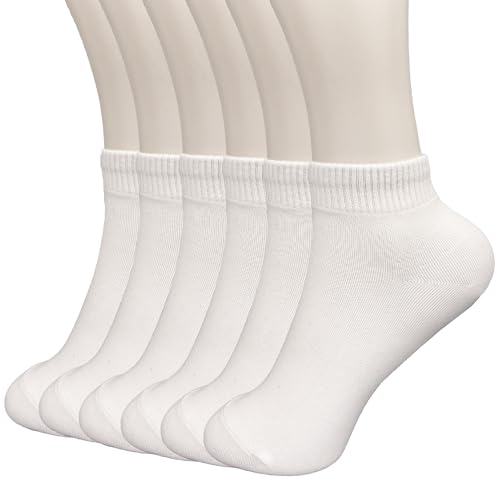 Socks Women Ankle 6 Pairs Cotton Quarter Premium Trendy Comfort Breathable Socks Made in Korea Size 5-9