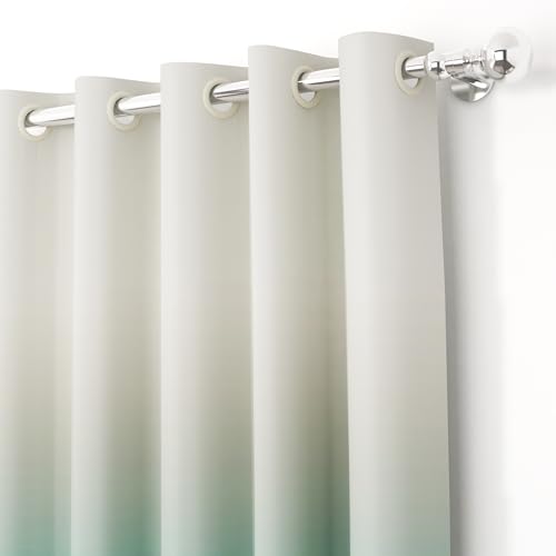 Image of Story@Home Blackout Digital Print Window Curtains 5 Feet Long Set of 2 | Room Darkening Curtain | Thermal Insulated Curtains for Living Room | (118 X 152 Cm, Beige & Teal)