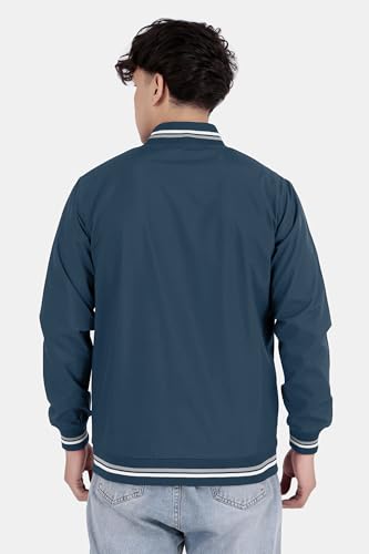 Image of Celary Men's Bomber Jacket Polyester Standard Length | Lightweight Casual Zip-Up Jacket | Stylish Slim Fit Outerwear for All Seasons