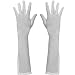 Skeleteen White Satin Opera Gloves - Roaring 20's Fancy Flapper Elbow Gloves - 1 Pair
