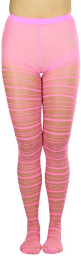Image of ToBeInStyle Women's Sheer Horizontal Striped Pantyhose