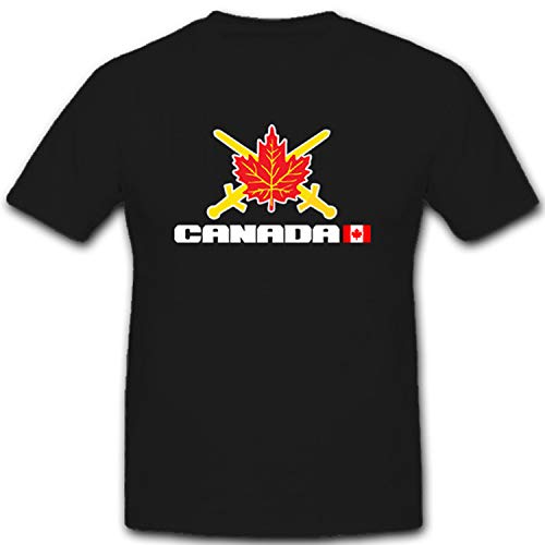T-shirt Armée Canada #7687 pour femme noir taille 3XL coupe classique quotidienne