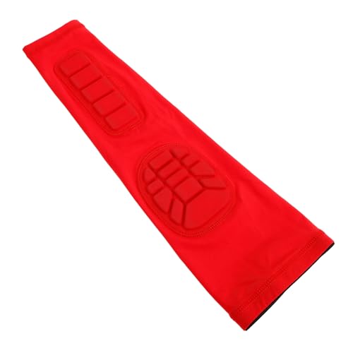Toyvian Brazo de Choque Coderas de Voleibol Blancas de Brazos de Voleibol Rodilleras de Voleibol Juvenil Almohadillas de Brazo de fútbol Spandex Rojo