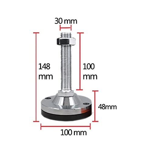 Pieds de nivellement filetés M30 support ajustable pour établi et meuble
