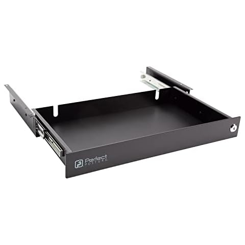 Uprite Ergo Utility Under Desk Drawer, Large Perfect Posture Drawer with Lock for Standard & Height Adjustable Desks – 10” x 17.25” (Black) Cover