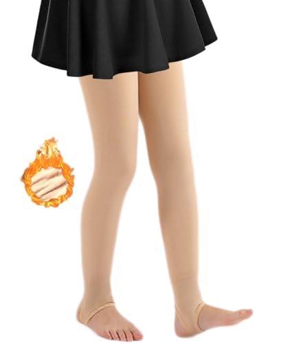 Girls' Fleece Lined Tights High Waist Winter Warm Stretchy Leggings for Kids