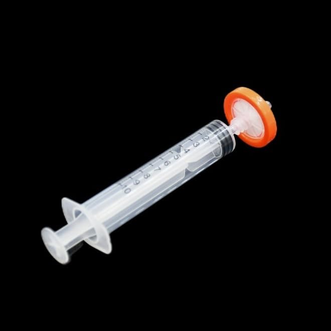 Laboratory Syringe Filter PTFE Filter Membrane 25MM 0.45um hydrophilic PTFE microporous Needle Filter Spiral Membrane 100/PK