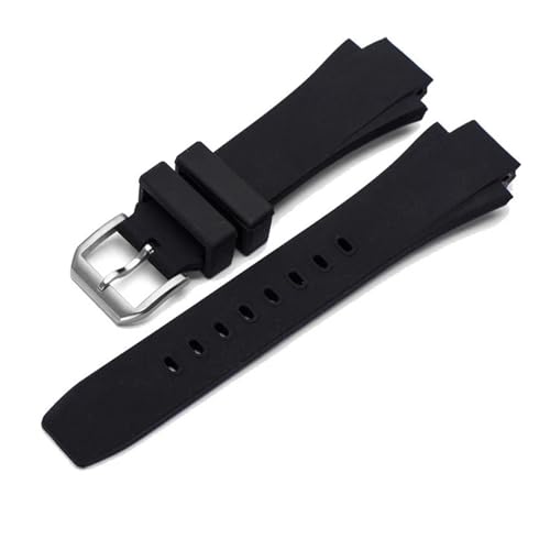 [ȓX] 26x16mm voh For IWC ANA^C}[ pXgbv IW354807 uXbg jp ubN VR o[xg sobN }XL[m(Black Silver)