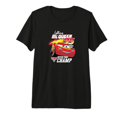 T-shirt Lightning McQueen 95 Disney Pixar haut de gamme pour enfant et fan de Cars