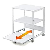 サンワダイレクト プリンタ台 プリンタラック 高さ70cm×幅52cm×奥行52cm 中棚5段階調整 3段 キャスター付き プリンターカート 100-LPS011 サンワダイレクト プリンタ台 プリンタラック 高さ70cm×幅52cm×奥行52cm 中棚5段階調整 3段 キャスター付き プリンターカート 100-LPS011