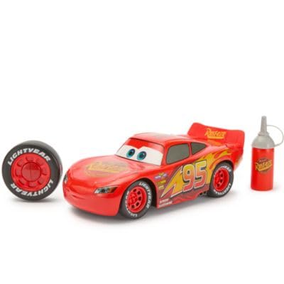 Disney Pixar Cars Voiture Flash McQueen télécommandée à Bulles, véhicule télécommandé avec...