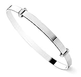 Old English Jewellers 925 Sterling Silver Plain Ladies Expanding Bangle - 925 Silver - Gift Boxed