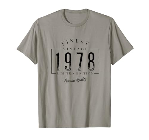 Finest Vintage 1978 Genuine Quality Birthday Year Of Birth T-Shirt
