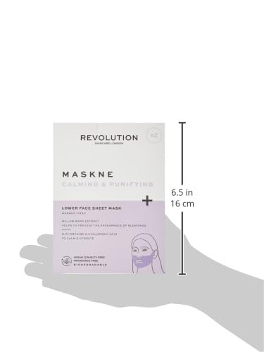 Revolution Beauty London Skincare, Maskne Calming and Purifying, Lower Face Sheet Mask - Image 5