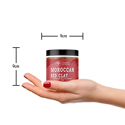 Image of Forest Ocean 100% Pure Moroccan Red Clay Powder For Skin Care Treatment & Healing, Face Masks & Scrubs, Heal Dry & Oily Skin - 200g