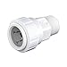 John Guest Speedfit 3/4 Inch CTS x 3/4 Inch NPT Push-fit Male Connector, Push to Connect Plastic Plumbing Fitting, White, PSEI012826P