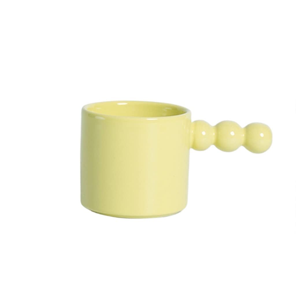 Tazza da caffè in ceramica Tazza in ceramica Tazza da caffè per latte per uso domestico Personalità creativa Tazza da tè Regalo per ragazza Set di tazze da caffè (A)
