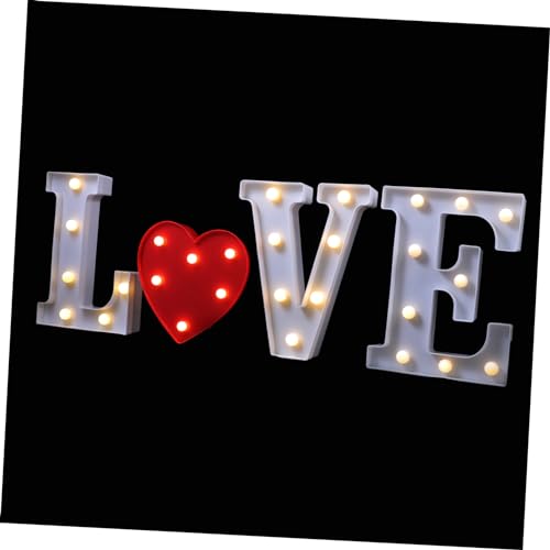 ULDIGI 1Set Creative Love Letter LED Decorative Lights for Valentine Day and Party Atmosphere Unique Scene Lighting for Romantic Proposals Battery Operated Adornments