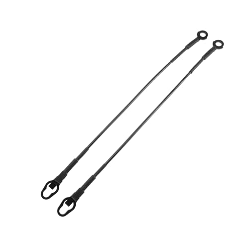 REPAIROCK 1 Pair Tailgate Cables Tail Gate Support Cables for Ford F-150 97-03 for Ford F-250 F-350 99-12 Lift Gate Support Straps Pickup No.3L3Z9943053AA Black