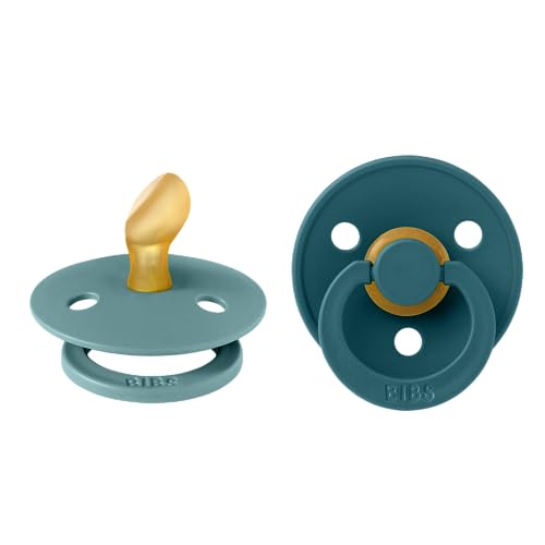 Chupete BIBS Colour Anatomical, paquete de 2, chupete sin BPA, Pezonera anatómica. Látex natural, Hecho en Dinamarca. Talla 1 (0-6 meses), Island Sea/Forest Lake Chupete BIBS Colour Anatomical, paquete de 2, chupete sin BPA, Pezonera anatómica. Látex natural, Hecho en Dinamarca. Talla 1 (0-6 meses), Island Sea/Forest Lake