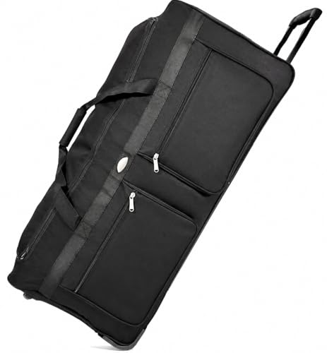 LILOSAC Grand Sac de Voyage à roulettes 90cm Léger Nylon 900D Ultra Résistant – Grande Capacité, Compartiment Principal + Poches Zippées, Poignée,Manche...