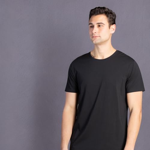 Fishers Finery Men's Classic Crew Neck Comfort Soft Keep Tucked Undershirt - Breathable Cotton Modal Blend T-Shirt 6