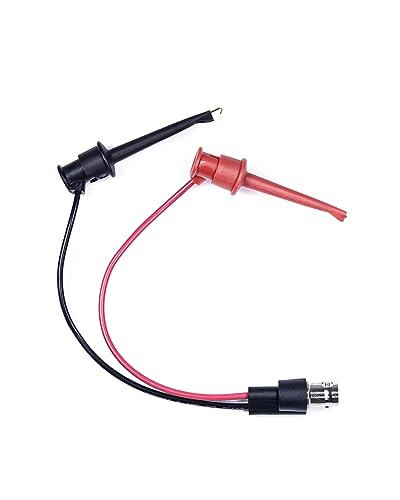 Image of BNC Test Leads, BNC to Mini Grabber Test Clip, Test Lead Breakout Cable for Multimeter, 5A Current Rating, 1 Pack